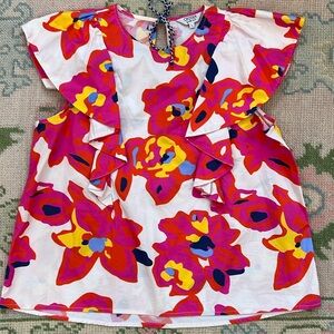 Crosby by Mollie Burch ruffle sleeve top EUC